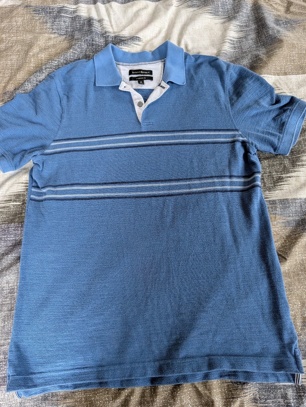 Banana Republic Light Blue Polo with White Trim